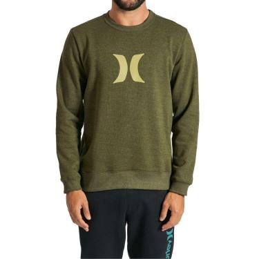 Imagem de Moletom Hurley Careca Icon Masculino Verde Escuro Mescla