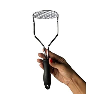 Imagem de Amassador de Batatas Legumes Feijão Metal Cabo Plástico Reforçado Utensílios de Cozinha