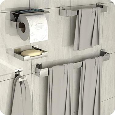 Imagem de Kit Acessórios Para Banheiro Inox 5 Peças ELG