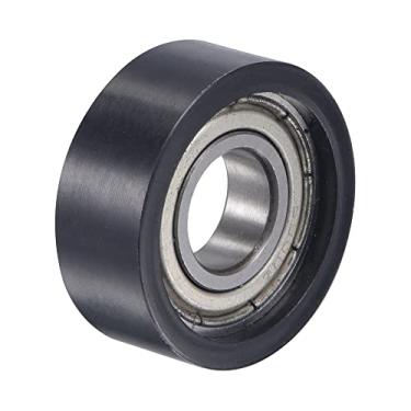 Imagem de 2 pcs Guia Roda Plana Groove 10mm Eixo Buraco 26mm Diâmetro Pu Revestido