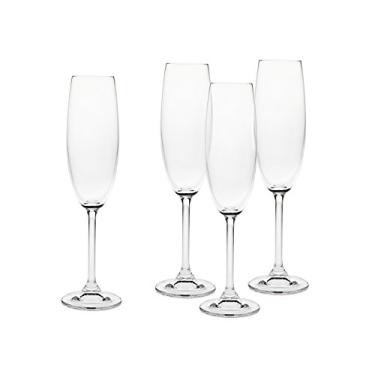 Imagem de Godinger Meridian 198 g Óculos de champanhe com flauta – Conjunto com 4