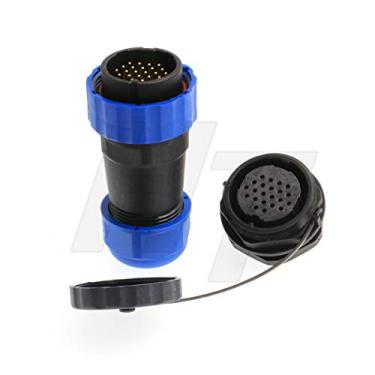 Imagem de HangTon HE29 tomada painel tomada energia industrial à prova d'água IP68 conector circular macho fêmea, 22 pin