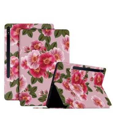 Imagem de ZiEuooo Capa protetora de TPU moderna elegante e requintada durável para tablet Samsung Galaxy S7 Plus FE S8 Plus S2 A8 A7 A 10.1 10.5 polegadas E 9.6 (Tab E 9.6 T560 T565, flor 5)