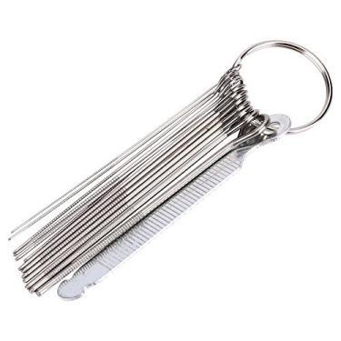 Imagem de Lixa de porca de selim de ponte de guitarra 13 tamanhos de agulhas de moagem de aço inoxidável kit de lixa de ranhura e pedra de moagem para ukulele de guitarra (conjunto de arquivos de ponte)