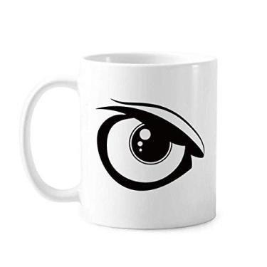 Imagem de Vector Eye Decor Caneca Padrão Preto Cerâmica Café Porcelana Utensílios de Mesa