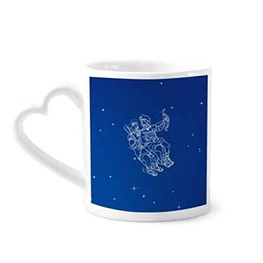 Imagem de Caneca com estampa de constelação de gêmeos Star Universe caneca café cerâmica copo de coração de vidro