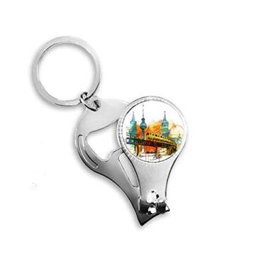 Imagem de Tokyo Japan Rail Train Tower Nail Nipper Ring Chaveiro Abridor de Garrafas Clipper