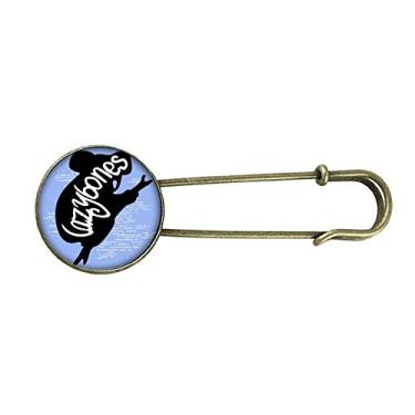 Imagem de Broche preto bicho-preguiça contorno natural retrô metal broche clipe jóias