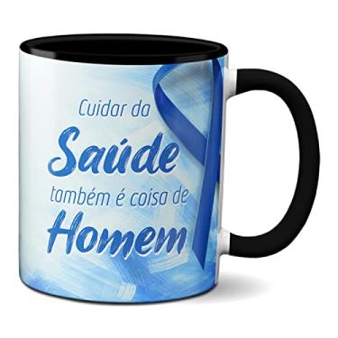 Imagem de Caneca Novembro Azul Cuidar Da Saúde Também É Coisa De Homem (Preta)