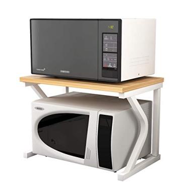 Imagem de KIZQYN Suporte de impressora multifuncional prateleira de impressora criativa superfície rack de armazenamento duplo madeira doméstica moderna minimalista rack multicamadas rack de cópia para impressora de mesa de escritório (cor: latão)