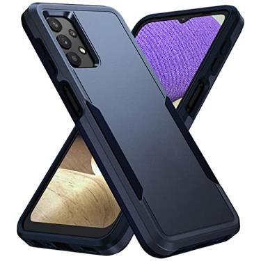 Imagem de Capa de armadura de proteção de camada dupla para Samsung Galaxy A53 A33 A73 5G A52S S22 Ultra S21 FE S20 Plus A52 A72 A32 A12 A13, azul marinho, para Galaxy A33 5G