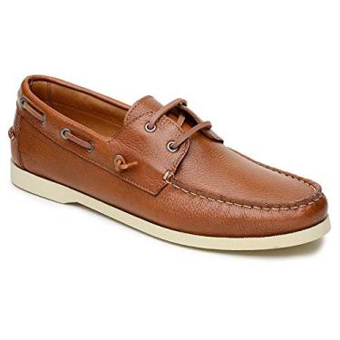 Imagem de Mocassim Masculino Jacometti Dockside Couro Conforto Causal Caramelo 37