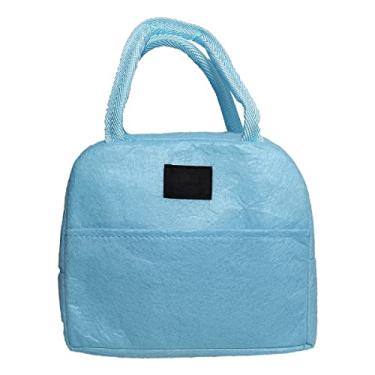 Imagem de Bolsa Térmica Compacta Para Levar Marmitas, Lanches, Comidas E Bebidas Quentes E Frias Para Viagem Ou Trabalho Com Bolso Frontal Azul, Verde, Rosa, Marrom LINHA PREMIUM SYANG (AZUL)
