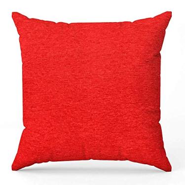 Imagem de Capa de almofada Jacquard liso vermelho 60 x 60