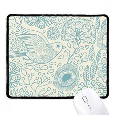 Imagem de Mouse pad com estampa de pássaro de folha antiderrapante para jogo escritório e bordas costuradas para presente