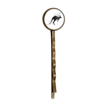 Imagem de Canguru Mexican Simple Preto e Branco Retrô Metal Hair Bobby Pin Headwear