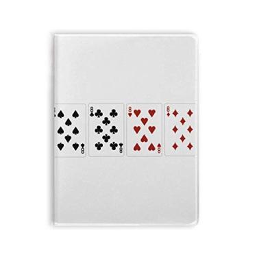Imagem de Caderno com 8 corações Spade Diamond Club padrão capa de goma diário capa macia