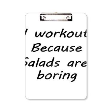 Imagem de Preto Inglês Perder Peso Citação Caligrafia Prancheta Pasta Bloco de Escrita Placa de Apoio A4