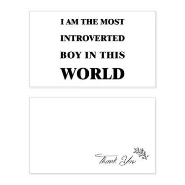 Imagem de Cartão de agradecimento I Am The Introverted Boy Birthday Paper Greeting Wedding Repreciation