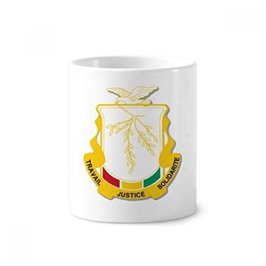 Imagem de Porta-canetas com emblema nacional da Guiné África da Índia com suporte de cerâmica