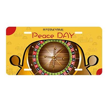 Imagem de DIYthinker Ilustração de toca-discos realista para placa de carro Decoração Dia da Paz