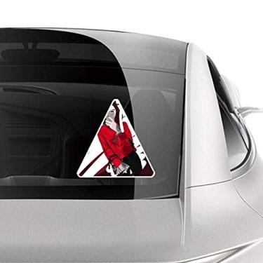 Imagem de DIYthinker Adesivo de carro com ilustração de desenho de arte Smart Girl para motocicleta bicicleta bagagem decalque