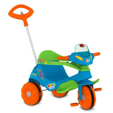 Imagem de Triciclo Mototico Velobaby 356 Bandeirante Passeio e Pedal Azul