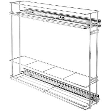 Imagem de Porta Temperos 16cm Suporte de Latas Garrafas Deslizante de Embutir Aramado Cromado