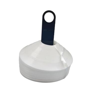 Imagem de shamjina 50pcs Kit Disciple Football Cones Equipamento de Treinamento, Branco, 19 × 5 cm