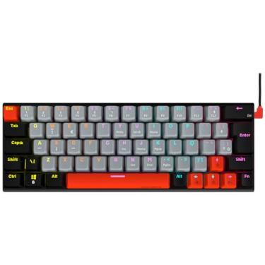 Imagem de TECLADO GAMER MECANICO PCYES KUROMORI 60% - SWITCH RED - LED RAINBOW - PTKM60RD
