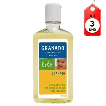 Imagem de Kit C/03 Granado Bebê Neutro Shampoo 250ml