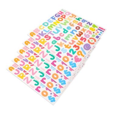 Imagem de HEMOTON 5 Unidades Letras Adesivas Para Artesanato Adesivos De Inventário Adesivos De Número De Scrapbooking Garrafa De Agua Etileno Propileno Autoadesivo À Prova D'água