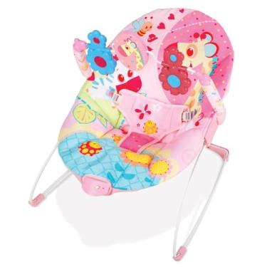 Imagem de Mastela Cadeira Vibratória Infantil Carnaval Rosa Girafa - Até 11Kg