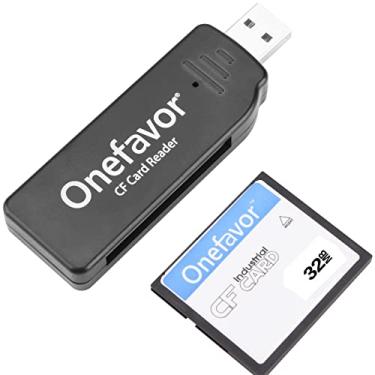 Imagem de Onefavor Leitor de cartões CF, leitor e gravador USB de cartão de memória CF (com cartão CF de 32 MB)