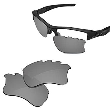 Imagem de Glintbay Lentes de óculos de sol de substituição 100% precisas para Oakley Flak Jacket XLJ ventilado - espelhado prateado metálico polarizado