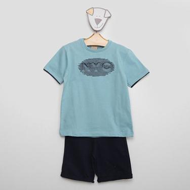 Imagem de Conjunto Infantil Milon Bermuda e Camiseta NYC Menino 2 Peças-Masculino