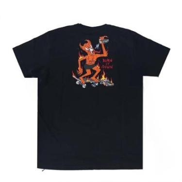 Imagem de Camiseta Thrasher Magazine Burn It Down - Preto-Unissex