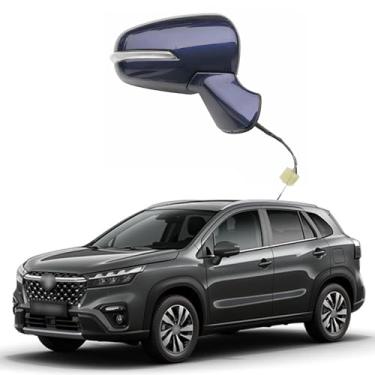 Imagem de Espelho retrovisor lateral adequado para Suzuki S-Cross 2014 2015 Conjunto de espelho retrovisor retrovisor retrovisor acessórios de carro montagem de espelho lateral dobrável elétrico