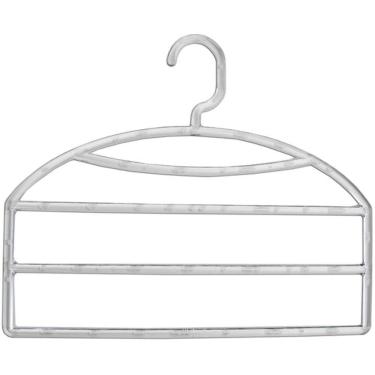 Imagem de Cabide Triplo para Organizar Calças Calceiro Transparente Closet Guarda Roupas Cinquetti