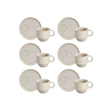 Imagem de Conjunto de Xícaras de Chá Empilháveis com Pires Porto Brasil Latte – 230 ml