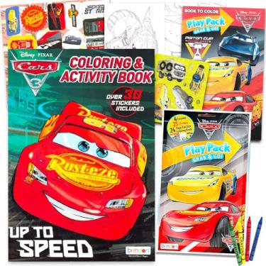 Imagem de Disney Conjunto de livros de colorir Carros (conjunto de atividades para colorir com Relâmpago McQueen)