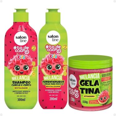 Imagem de Kit Salon Line Kids: Shampoo e Condicionador + Gelatina Ativadora Melancia