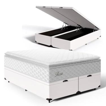 Imagem de Cama Box Baú com Colchão de Molas Ensacadas Pillow Top Flora (Queen)