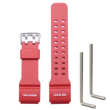 Imagem de WRISTARMOR Pulseira de reposição de resina natural para Casio GShock Master of G Mudmaster Twin Sensor Sports Watch GWG-100 GG-1000 GSG-1000 Pulseira