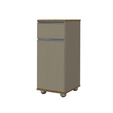 Imagem de Suporte Balcão para Cozinha Bebedouro Alaska Porta + Gaveta Cinza Jequ