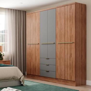 Imagem de Roupeiro Troy Carraro MDP com 6 Portas 3 Gavetas 1,80m FT - Carraro Mó