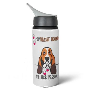 Imagem de Garrafa Squeeze NK Dog - Meu Basset hound, melhor pessoa! - JPS INFO