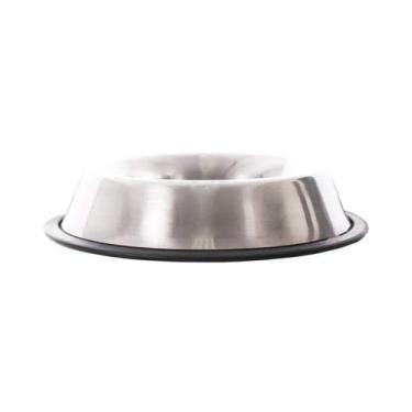 Imagem de Comedouro Chalesco Antiderrapante Inox para Cães - Tamanho 1