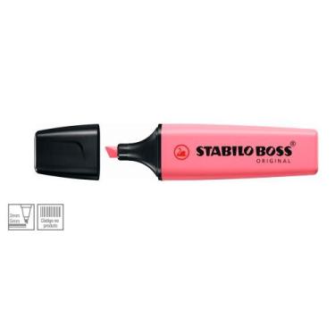 Imagem de Caneta Marca Texto Stabilo Boss Cor 150 Rosa Cereja - Stabilo