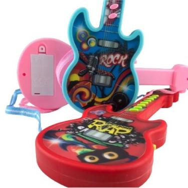Imagem de Guitarra Infantil brinquedo musical-Rock Color 1 peça fofo - Filó Moda